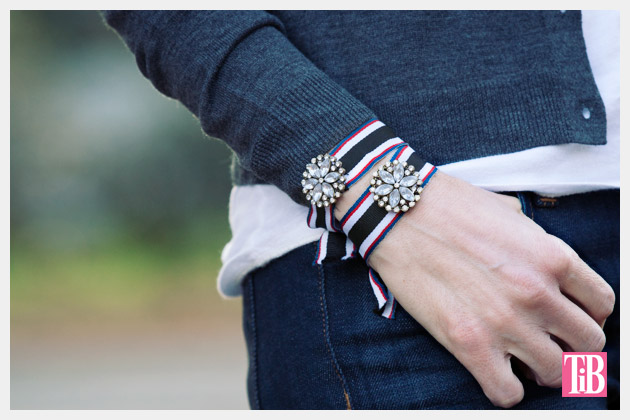 DIY Recycled Ribbon Bracelet Photo