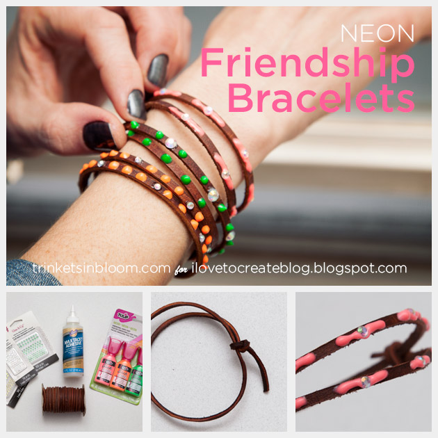 DIY Neon Friendship Bracelets by Trinkets in Bloom