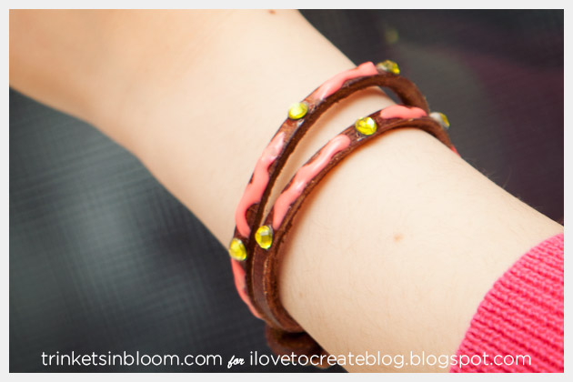 DIY Neon Friendship Bracelets with Yellow Crystals