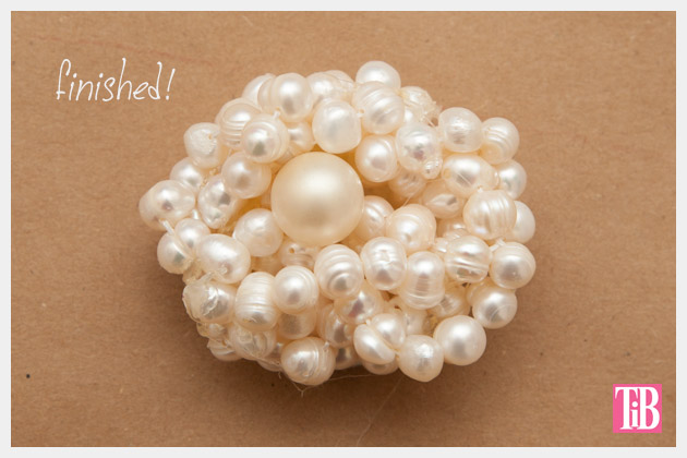 Twisted Pearl Brooch DIY Finished Photo