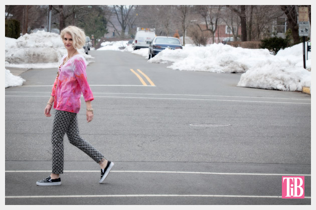 Ice Dyed Tunic Photo Crossing Street