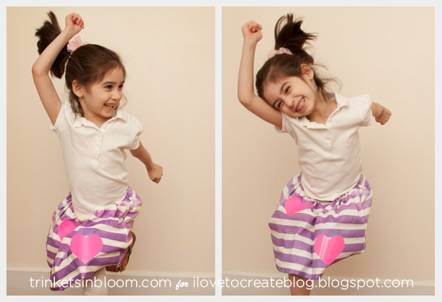 Make a cute girls Skirt DIY from a T-Shirt