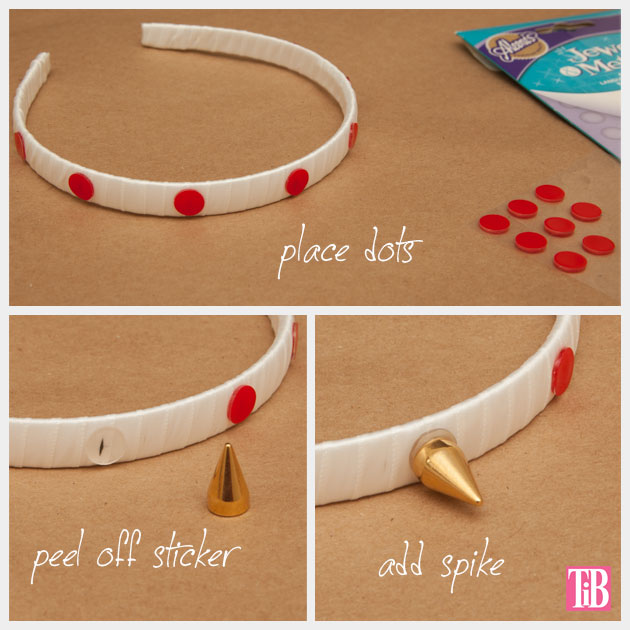 Spike Headband DIY Adding Spikes