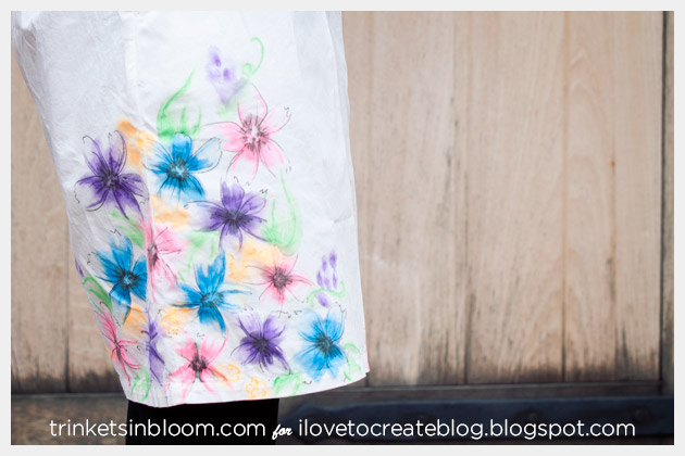 Watercolor Dress DIY Hem Close Up