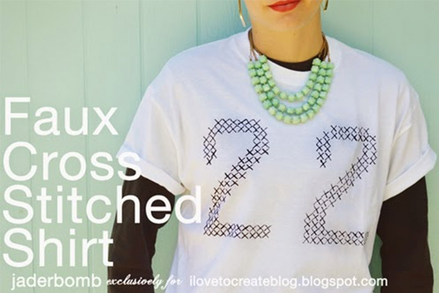 Faux Cross Stitched Shirt