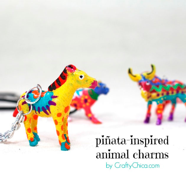 Piñata Inspired Animal Charms