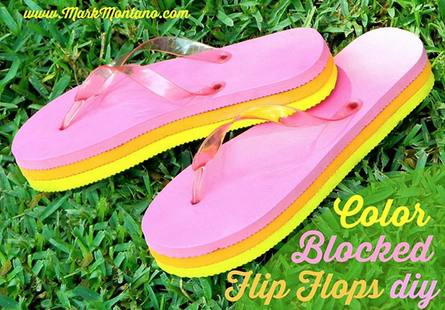 Color Blocked Flip Flops DIY