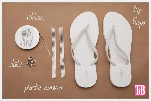 Bow Flip Flops DIY Supplies