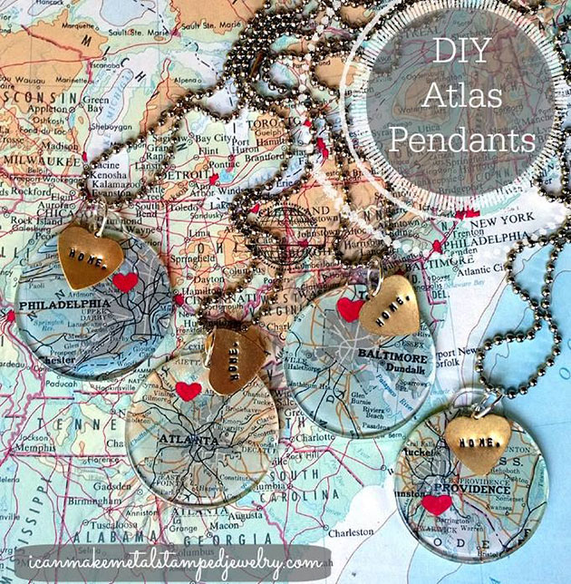 DIY Atlas Pendants by Margot Potter