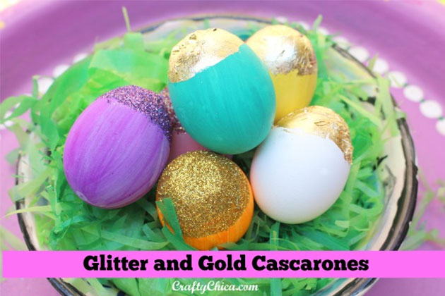 Glitter and Gold Cascarones by Crafty Chica