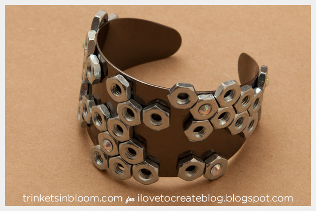 Hex Nut Cuff DIY Finished