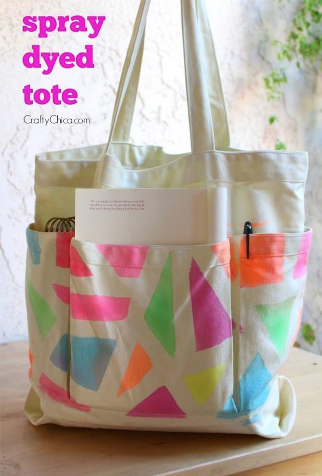 Spray Dyed Tote by Crafty Chica