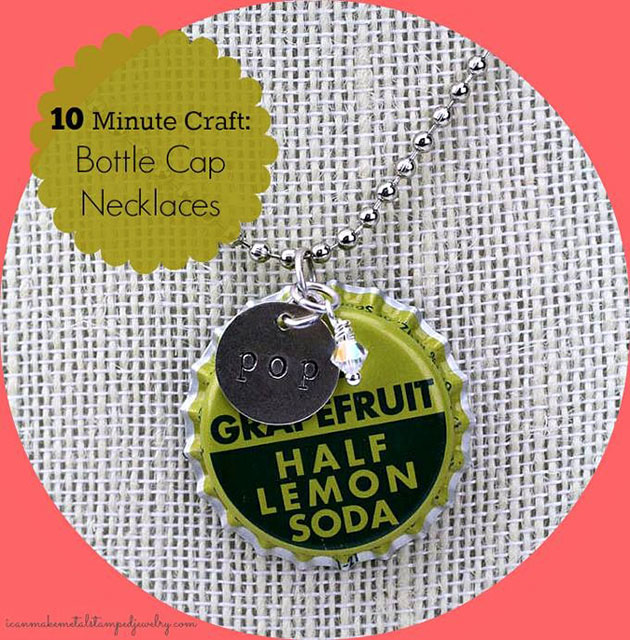 DIY Bottle Cap Necklaces