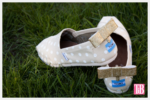 DIY Toms with Bows photo with bow in the back
