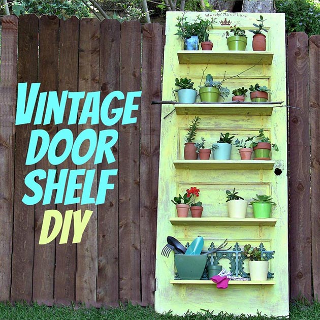 Vintage Door Shelf DIY