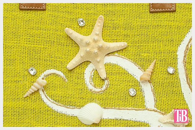 DIY Beach Tote With Shells Detail