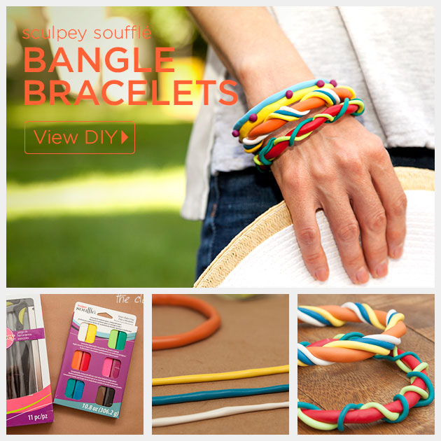 DIY Clay Bangle Bracelets by Trinkets in Bloom