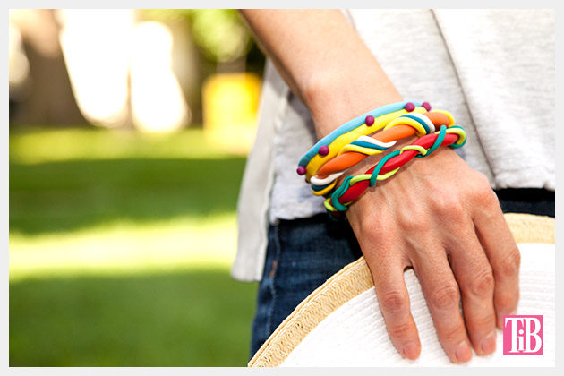 DIY Clay Bangle Bracelets photo