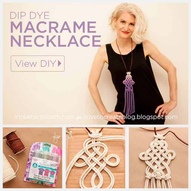 DIY Dip Dye Macrame Necklace by Trinkets in Bloom