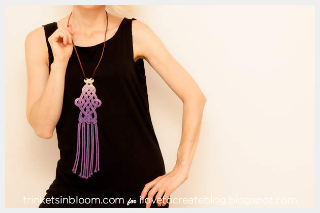 DIY Dip Dye Macrame Necklace Photo