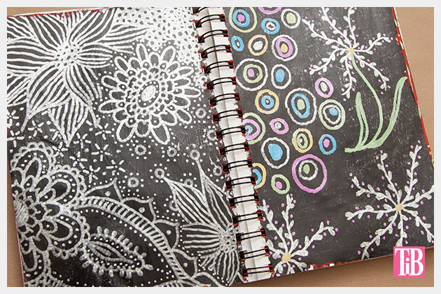 Doodle Flip Flops Bic Mark-it Metallic Markers sketchbook 1