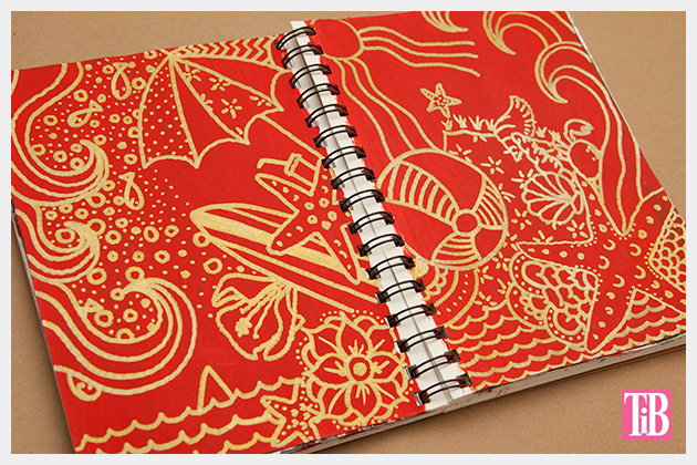 Doodle Flip Flops Bic Mark-it Metallic Markers sketchbook 3