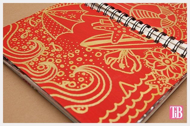 Doodle Flip Flops Bic Mark-it Metallic Markers sketchbook 5