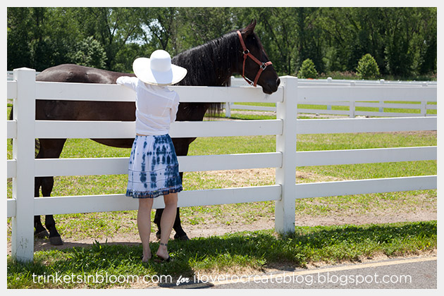 Blue and White Tie Dye Skirt DIY Photo 5