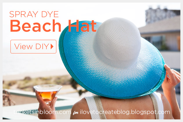 Spray Dye Beach Hat DIY Tutorial by Trinkets in Bloom