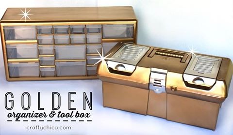 Golden Organizer and Tool Box