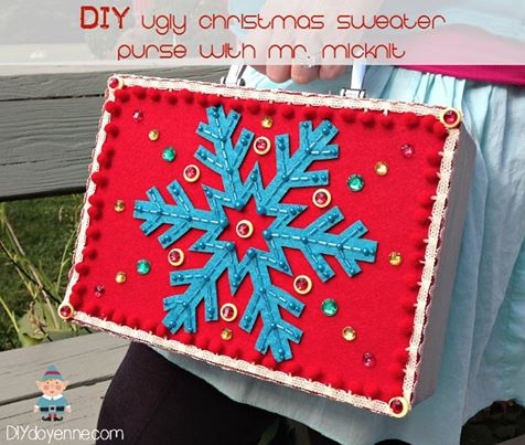 DIY Ugly Christmas Sweater Purse by Margot Potter
