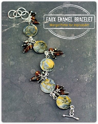 DIY Faux Enamel Bracelet by Margot Potter