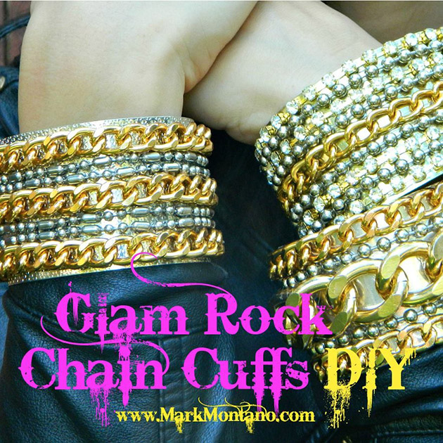 Glam Rock Chain Cuffs DIY by Mark Montano