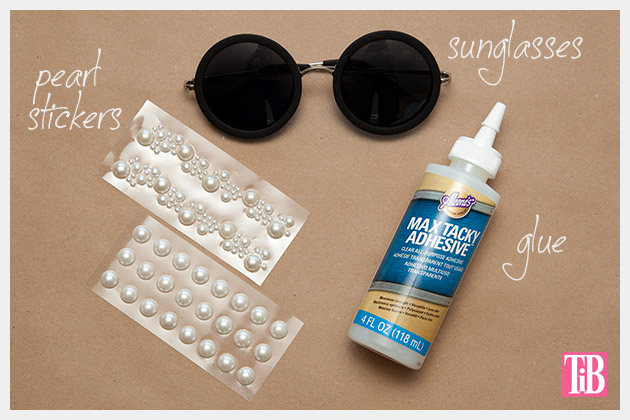 DIY Pearl Sunglasses Supplies