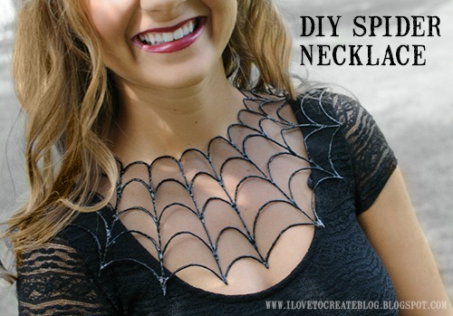 DIY Spider Necklace by Pattie Wilkinson for i Love To Create