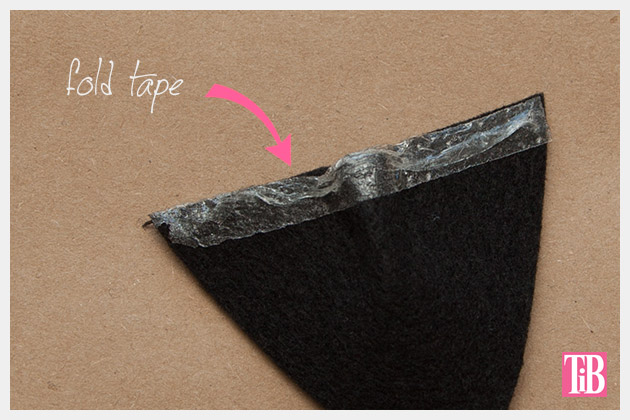 DIY Cat Beanie folding tape