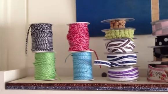 Cheap and Easy Ribbon Organizer by Dollar Store Crafts