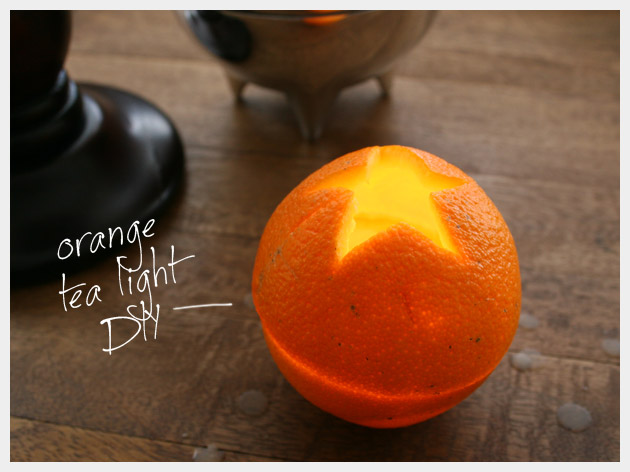 Orange Tea Light DIY by Trinkets in Bloom