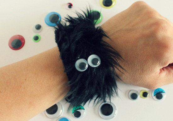 Furry Monster Googly Eye Bracelets by A Little Craft in Your Day