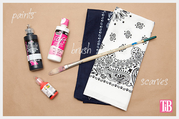 DIY Painted Scarves Supplies