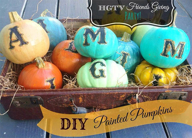 DIY Painted Pumpkins by Debi Beard