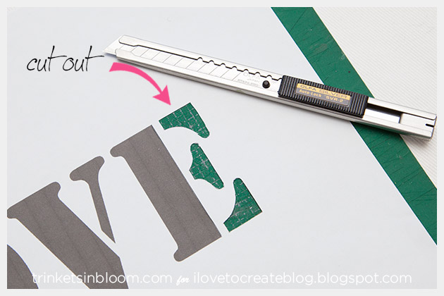 DIY Love Clutch Cutting Stencil