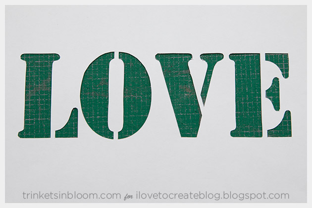 DIY Love Clutch Stencil Cut