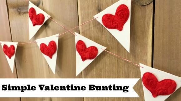 Simple Valentine Bunting by Dollar Store Crafts