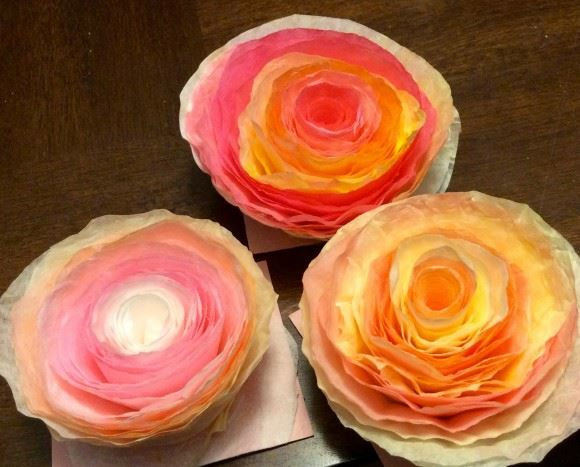 Coffee Filter Roses by Dollar Store Crafts