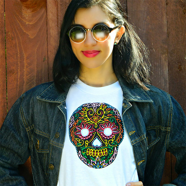 Sugar Skull T-Shirt DIY by Mark Montano