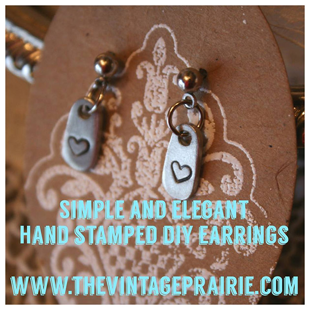 Hand Stamped DIY Earrings by The Vintage Prairie