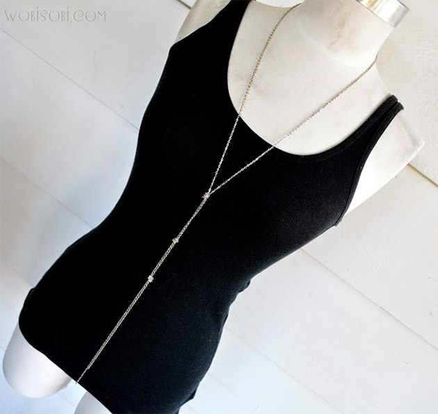 Three Knot Chain Necklace by Wobisobi