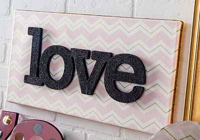 Easy Mod Podge Love Wall Art by Cathie and Steve