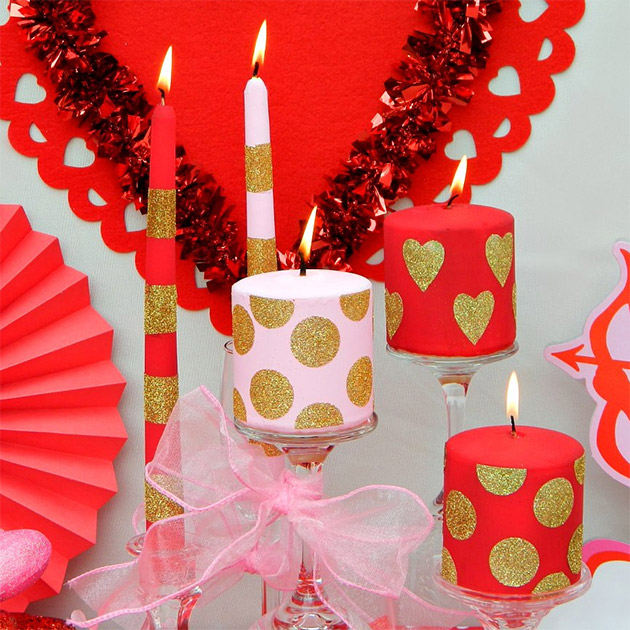 Valentine's Day Candles by Mark Montano